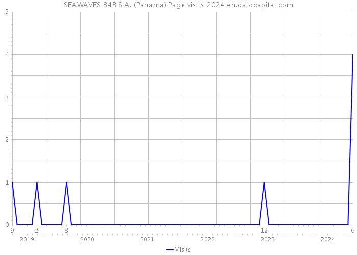 SEAWAVES 34B S.A. (Panama) Page visits 2024 