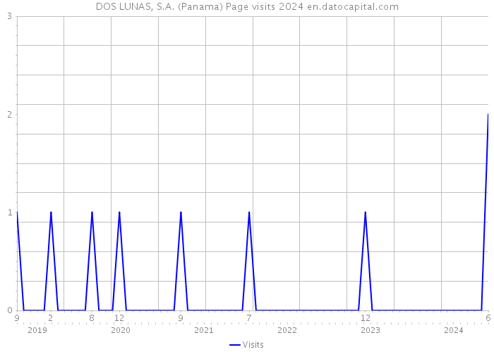 DOS LUNAS, S.A. (Panama) Page visits 2024 