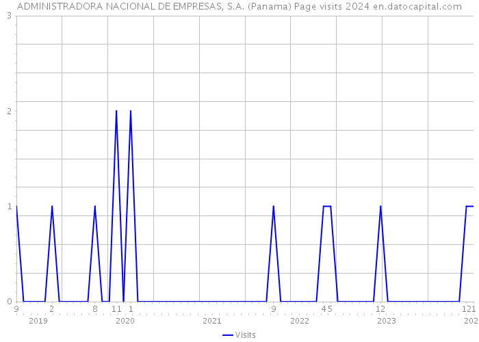 ADMINISTRADORA NACIONAL DE EMPRESAS, S.A. (Panama) Page visits 2024 