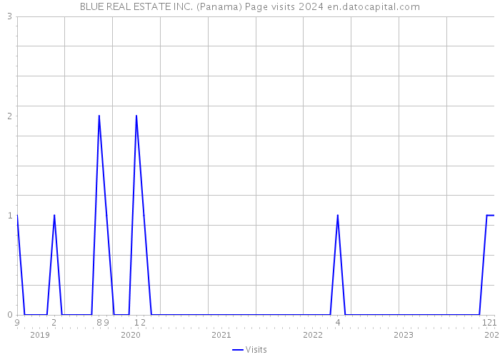 BLUE REAL ESTATE INC. (Panama) Page visits 2024 