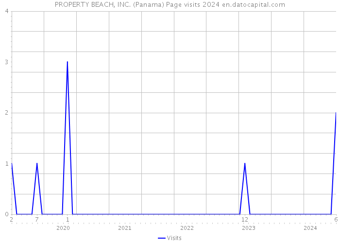 PROPERTY BEACH, INC. (Panama) Page visits 2024 