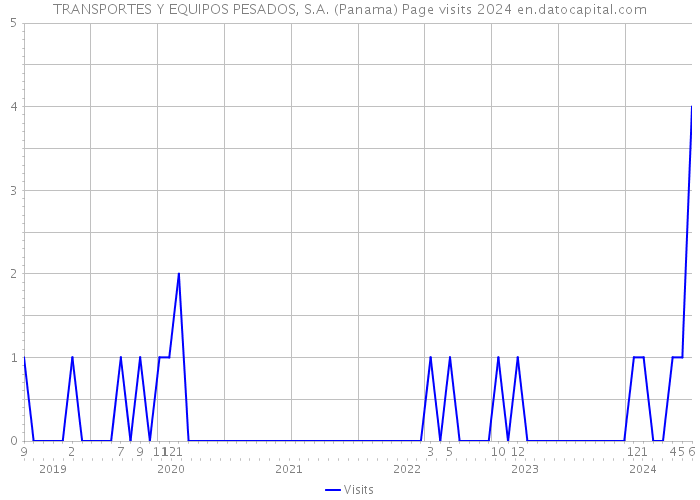 TRANSPORTES Y EQUIPOS PESADOS, S.A. (Panama) Page visits 2024 