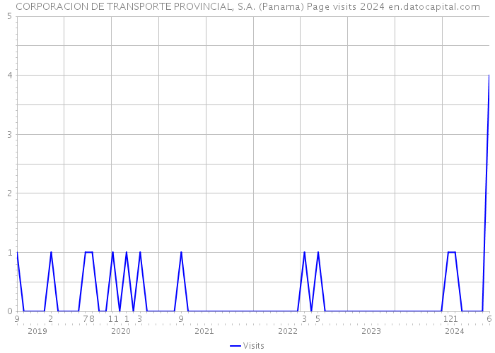 CORPORACION DE TRANSPORTE PROVINCIAL, S.A. (Panama) Page visits 2024 