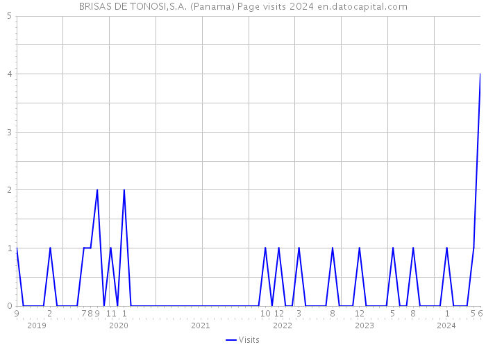 BRISAS DE TONOSI,S.A. (Panama) Page visits 2024 