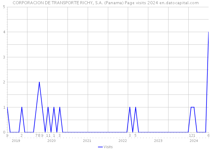 CORPORACION DE TRANSPORTE RICHY, S.A. (Panama) Page visits 2024 