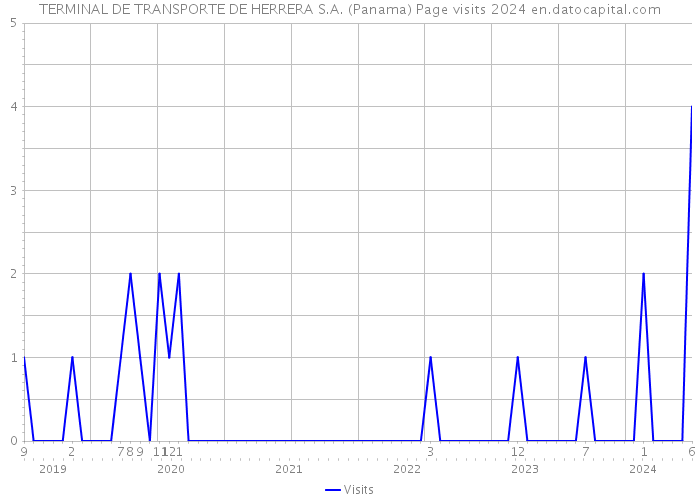 TERMINAL DE TRANSPORTE DE HERRERA S.A. (Panama) Page visits 2024 