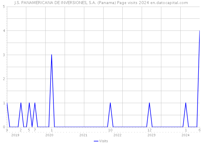 J.S. PANAMERICANA DE INVERSIONES, S.A. (Panama) Page visits 2024 