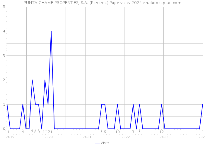 PUNTA CHAME PROPERTIES, S.A. (Panama) Page visits 2024 