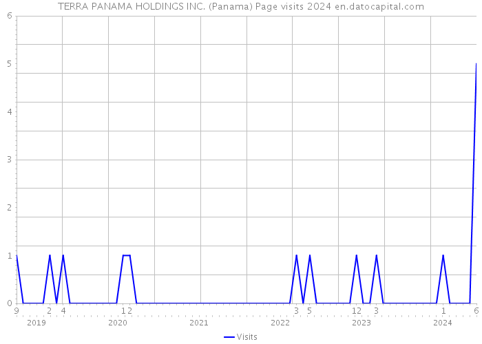 TERRA PANAMA HOLDINGS INC. (Panama) Page visits 2024 