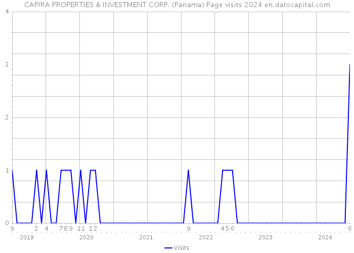 CAPIRA PROPERTIES & INVESTMENT CORP. (Panama) Page visits 2024 