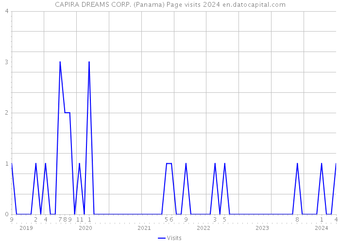 CAPIRA DREAMS CORP. (Panama) Page visits 2024 