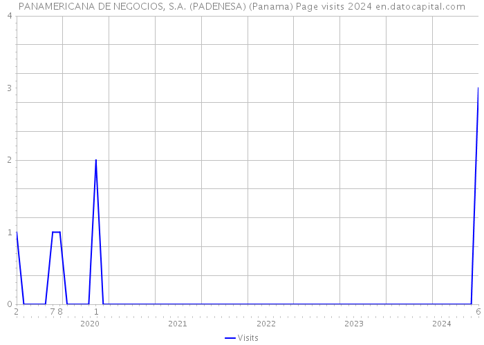 PANAMERICANA DE NEGOCIOS, S.A. (PADENESA) (Panama) Page visits 2024 