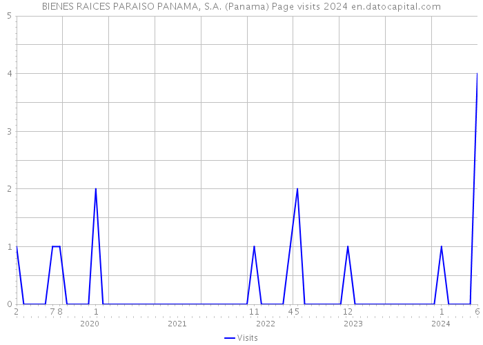 BIENES RAICES PARAISO PANAMA, S.A. (Panama) Page visits 2024 