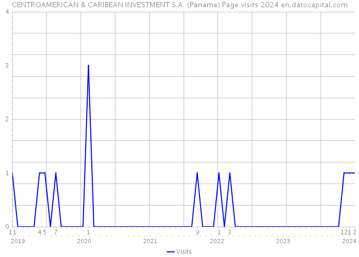 CENTROAMERICAN & CARIBEAN INVESTMENT S.A. (Panama) Page visits 2024 