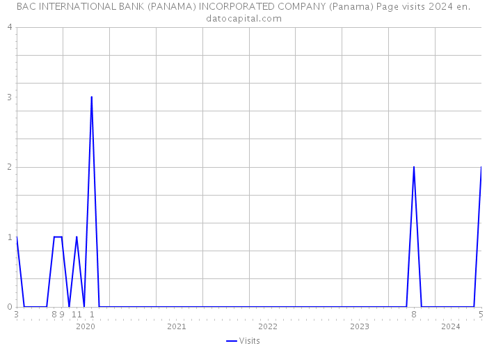 BAC INTERNATIONAL BANK (PANAMA) INCORPORATED COMPANY (Panama) Page visits 2024 