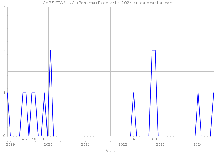 CAPE STAR INC. (Panama) Page visits 2024 