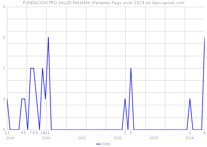 FUNDACION PRO SALUD PANAMA (Panama) Page visits 2024 