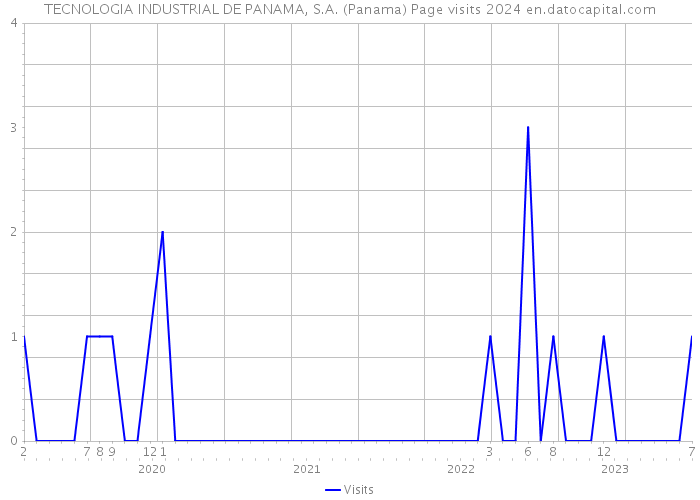 TECNOLOGIA INDUSTRIAL DE PANAMA, S.A. (Panama) Page visits 2024 