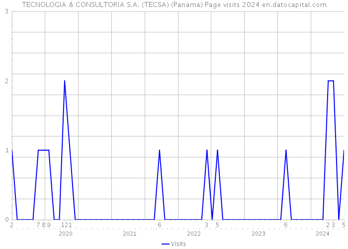 TECNOLOGIA & CONSULTORIA S.A. (TECSA) (Panama) Page visits 2024 