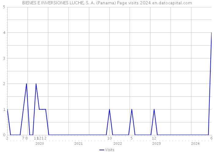 BIENES E INVERSIONES LUCHE, S. A. (Panama) Page visits 2024 