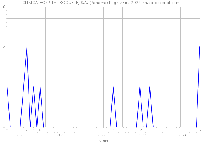 CLINICA HOSPITAL BOQUETE, S.A. (Panama) Page visits 2024 