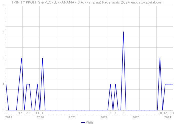 TRINITY PROFITS & PEOPLE (PANAMA), S.A. (Panama) Page visits 2024 