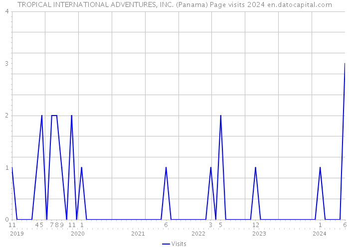 TROPICAL INTERNATIONAL ADVENTURES, INC. (Panama) Page visits 2024 