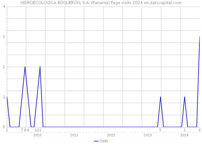 HIDROECOLOGICA BOQUERON, S.A. (Panama) Page visits 2024 
