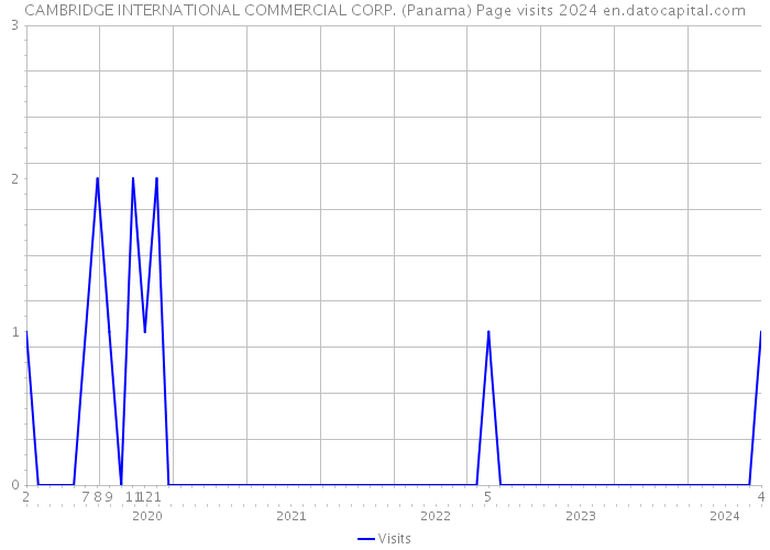 CAMBRIDGE INTERNATIONAL COMMERCIAL CORP. (Panama) Page visits 2024 