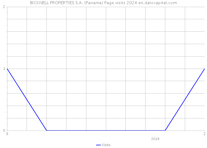 BICKNELL PROPERTIES S.A. (Panama) Page visits 2024 