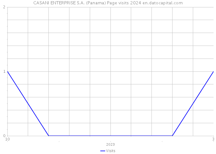 CASANI ENTERPRISE S.A. (Panama) Page visits 2024 