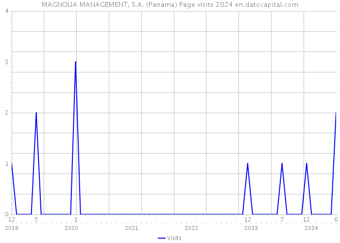 MAGNOLIA MANAGEMENT, S.A. (Panama) Page visits 2024 