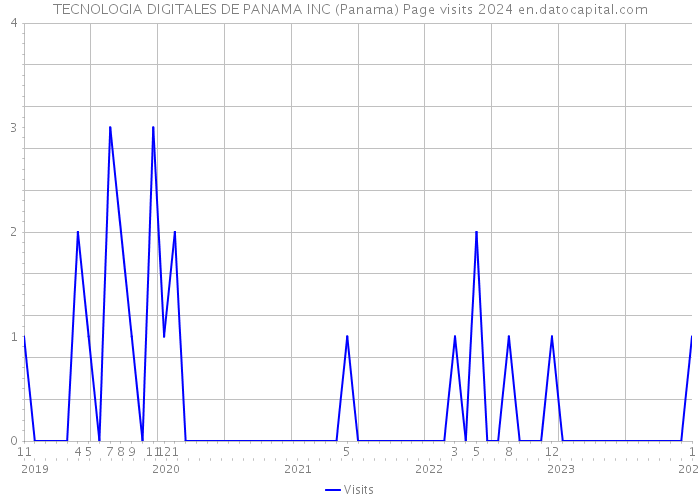 TECNOLOGIA DIGITALES DE PANAMA INC (Panama) Page visits 2024 