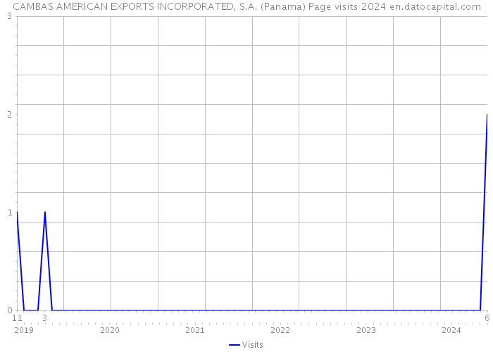 CAMBAS AMERICAN EXPORTS INCORPORATED, S.A. (Panama) Page visits 2024 