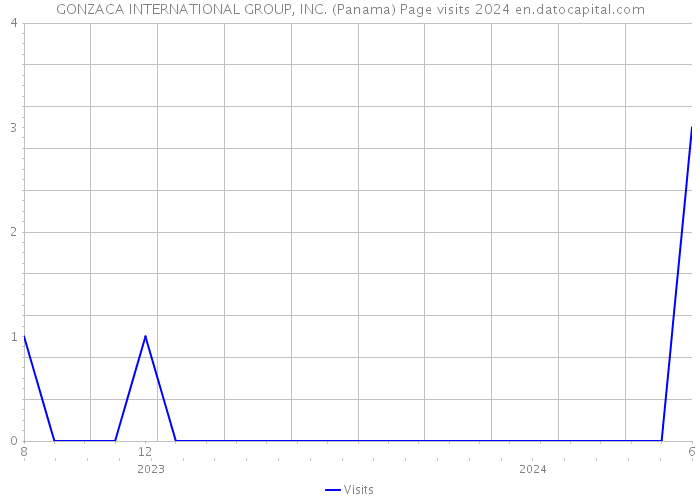 GONZACA INTERNATIONAL GROUP, INC. (Panama) Page visits 2024 
