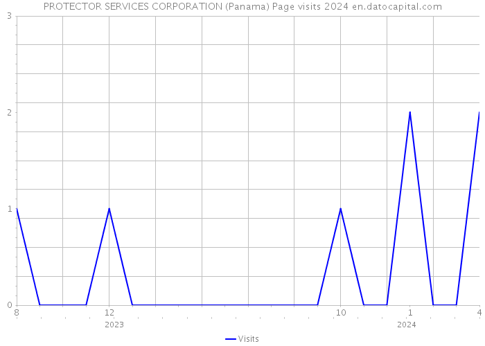 PROTECTOR SERVICES CORPORATION (Panama) Page visits 2024 