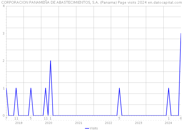 CORPORACION PANAMEÑA DE ABASTECIMIENTOS, S.A. (Panama) Page visits 2024 
