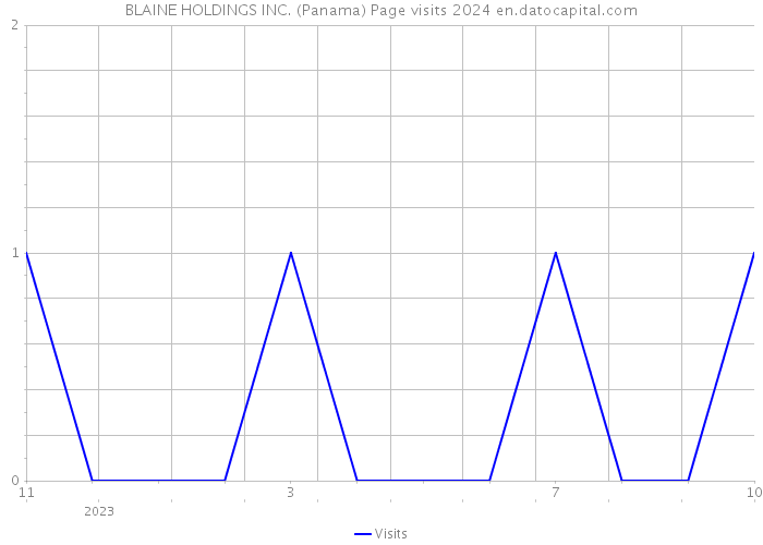 BLAINE HOLDINGS INC. (Panama) Page visits 2024 