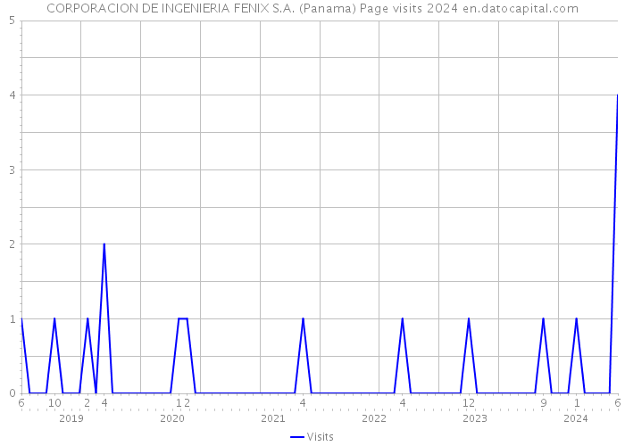 CORPORACION DE INGENIERIA FENIX S.A. (Panama) Page visits 2024 