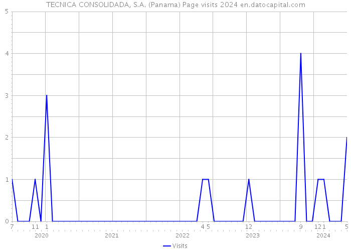 TECNICA CONSOLIDADA, S.A. (Panama) Page visits 2024 
