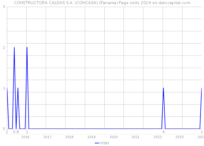 CONSTRUCTORA CALDAS S.A. (CONCASA) (Panama) Page visits 2024 