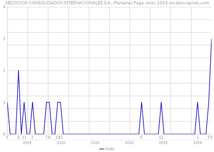 NEGOCIOS CONSOLIDADOS INTERNACIONALES S.A. (Panama) Page visits 2024 