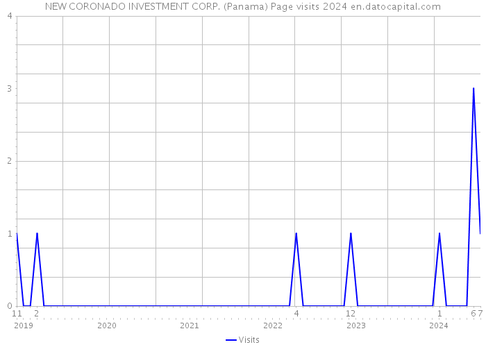 NEW CORONADO INVESTMENT CORP. (Panama) Page visits 2024 