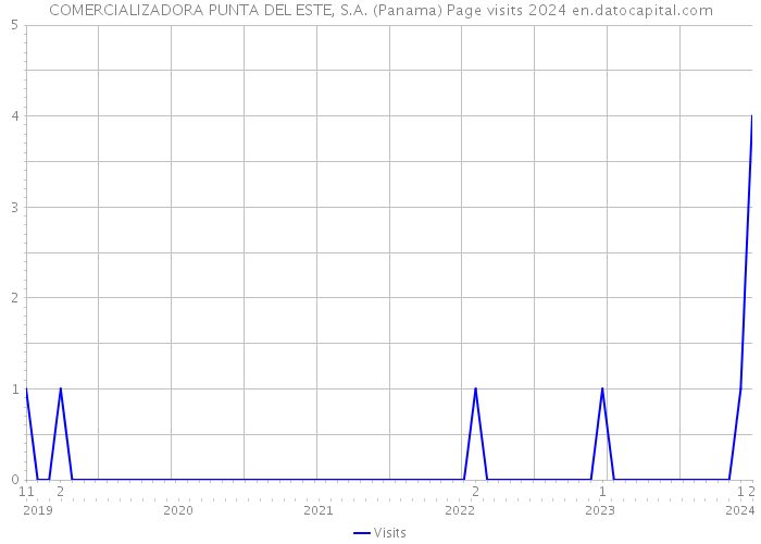 COMERCIALIZADORA PUNTA DEL ESTE, S.A. (Panama) Page visits 2024 