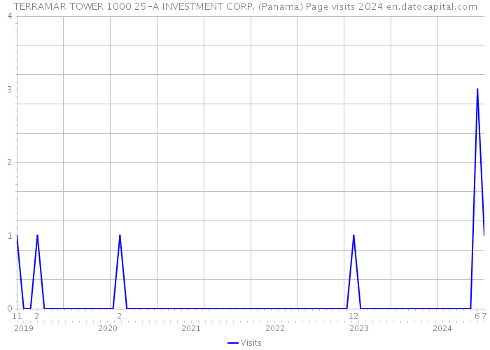 TERRAMAR TOWER 1000 25-A INVESTMENT CORP. (Panama) Page visits 2024 