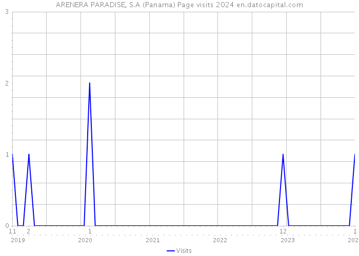 ARENERA PARADISE, S.A (Panama) Page visits 2024 