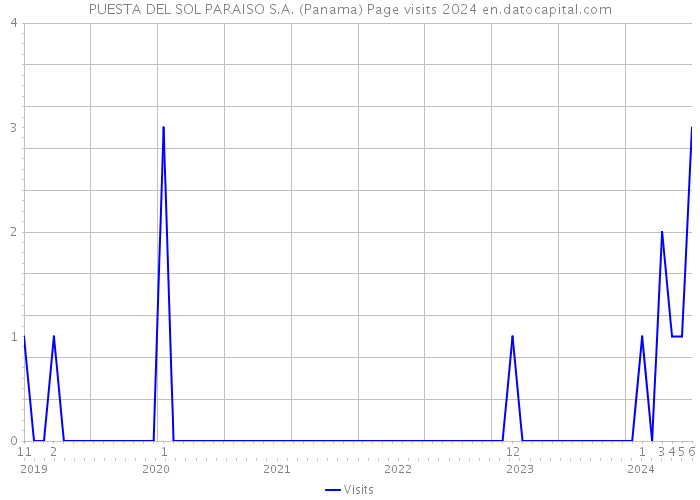 PUESTA DEL SOL PARAISO S.A. (Panama) Page visits 2024 