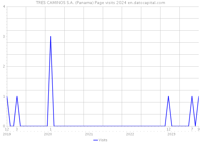 TRES CAMINOS S.A. (Panama) Page visits 2024 