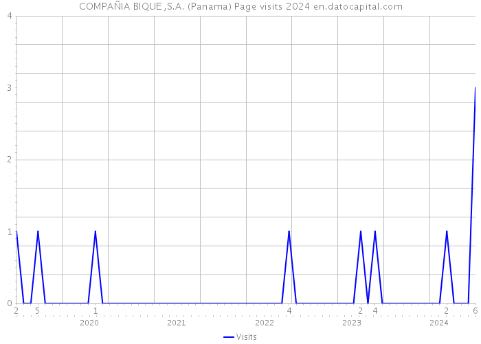 COMPAÑIA BIQUE ,S.A. (Panama) Page visits 2024 
