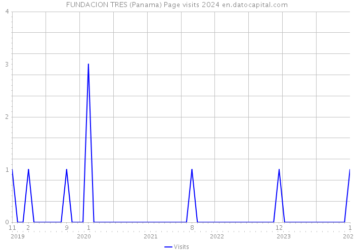 FUNDACION TRES (Panama) Page visits 2024 
